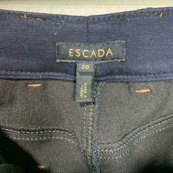 Escada Hi-Rise Dark Denim Stretch Jean Sz 36 T10 - Picture 4 of 9